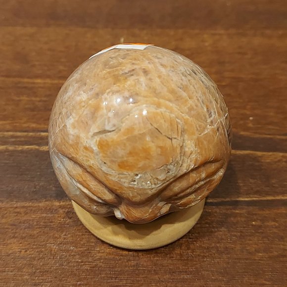🔥 Sale 🔥 Peach Moon Stone Smiling Buddha Sphere - Final Price - Picture 3 of 11